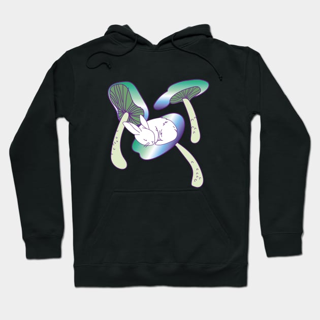 Gay bunny mushroom Hoodie by Flor Volcanica